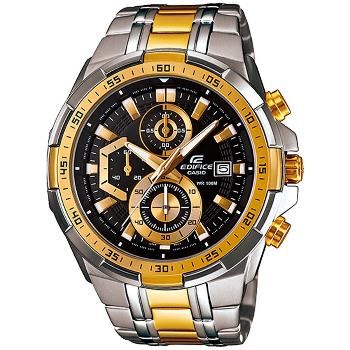 Casio EFR 539 SG 2AV Steel Chain Two Tone Silver and Gold Watch - Obeezi.com