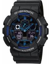 Casio G-Shock GA100-1A2 Ana-Digi Speed Indicator Black Dial Watch - Obeezi.com