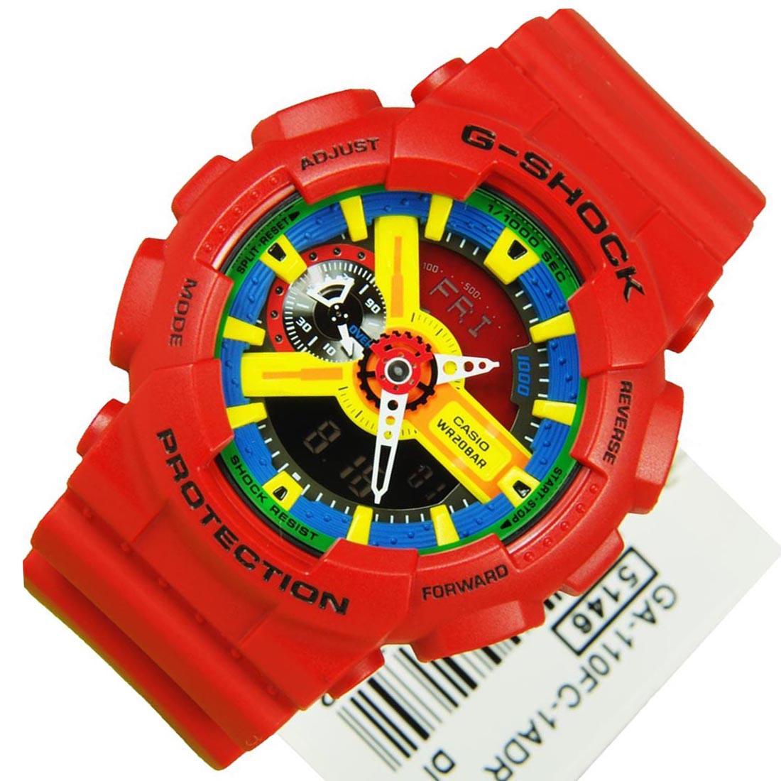 Casio G-Shock Red Digital Watch GA-110FC-1A GA110F - Obeezi.com