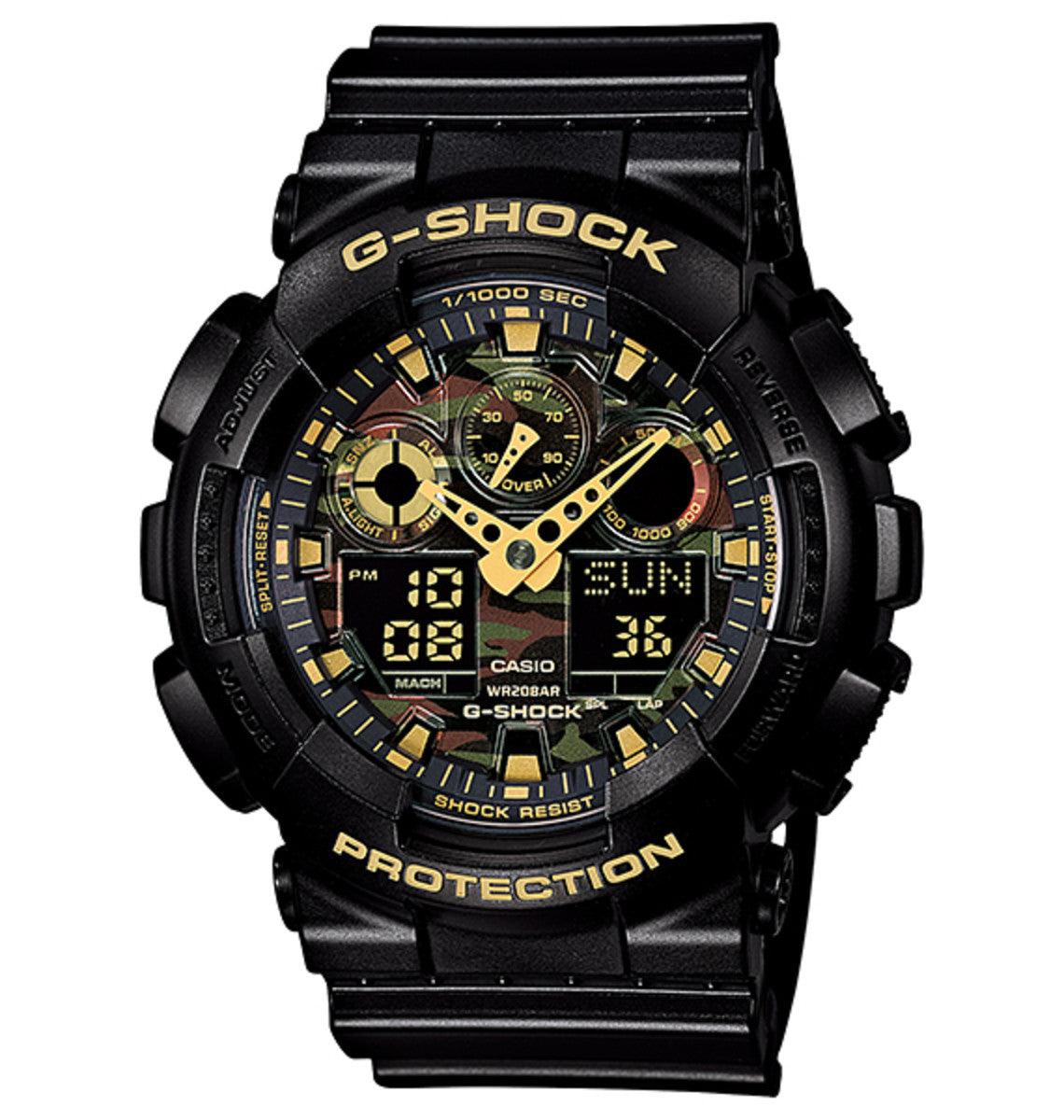 Casio G-Shock's classic GA100 wristwatch receives a trendy makeover with the premiere of its Camo - Obeezi.com