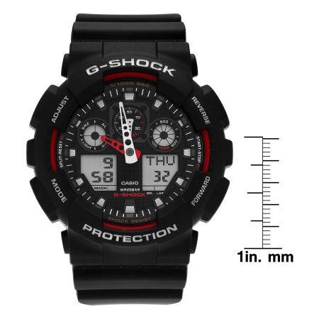 Casio GA100-1A4 G-Shock Black Analog Digital Dial Resin Strap Watch - Obeezi.com