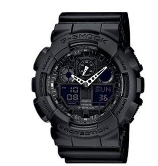 Casio Men's G-Shock GA100-1A1 Black Resin Quartz Watch - Obeezi.com