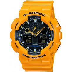 Casio Men's G-Shock GA100A-9A Black Resin Quartz Fashion Watch - Obeezi.com