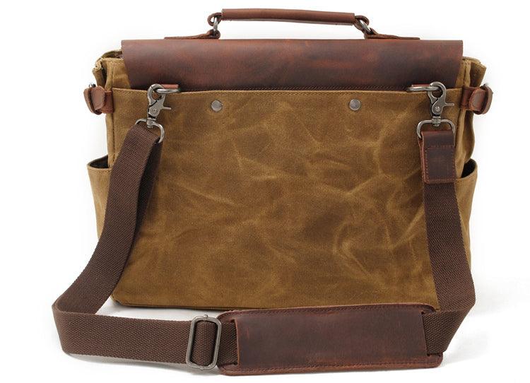 Casual Canvas Travel Messenger Bag-Brown - Obeezi.com