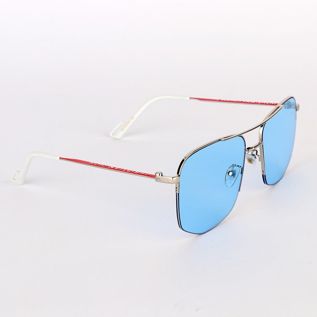 Christian Dior Luxury Hand Crested Blue Lens Sunglasses - Obeezi.com
