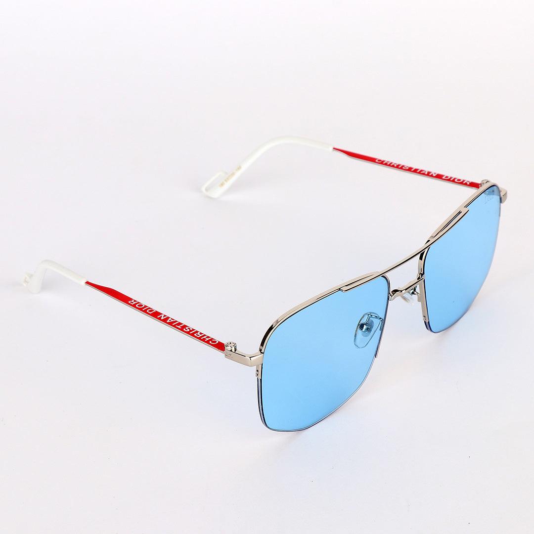 Christian Dior Luxury Hand Crested Blue Lens Sunglasses - Obeezi.com