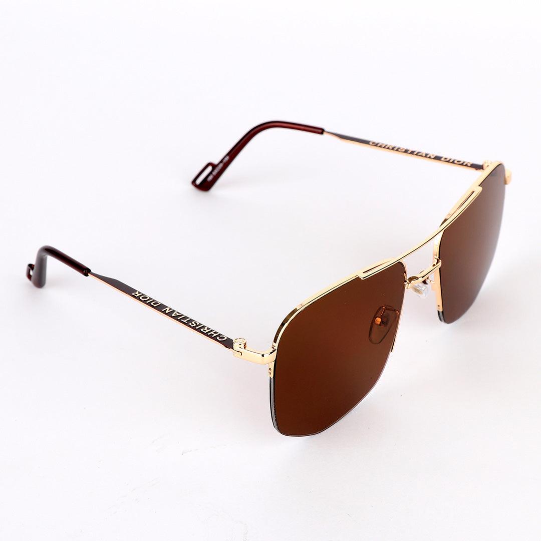 Christian Dior Luxury Hand Crested Brown Lens Sunglasses - Obeezi.com