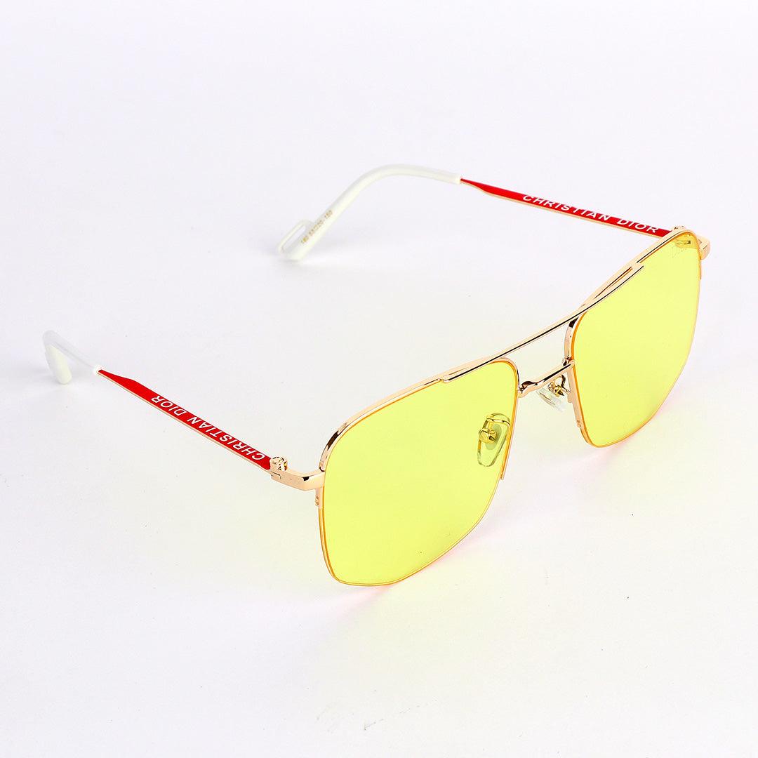 Christian Dior Luxury Hand Crested Yellow Lens Sunglasses - Obeezi.com