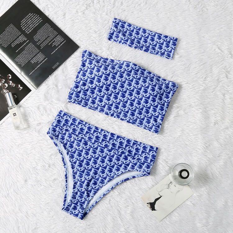 Christian Dior Women Summer Beach Bikini- Blue - Obeezi.com