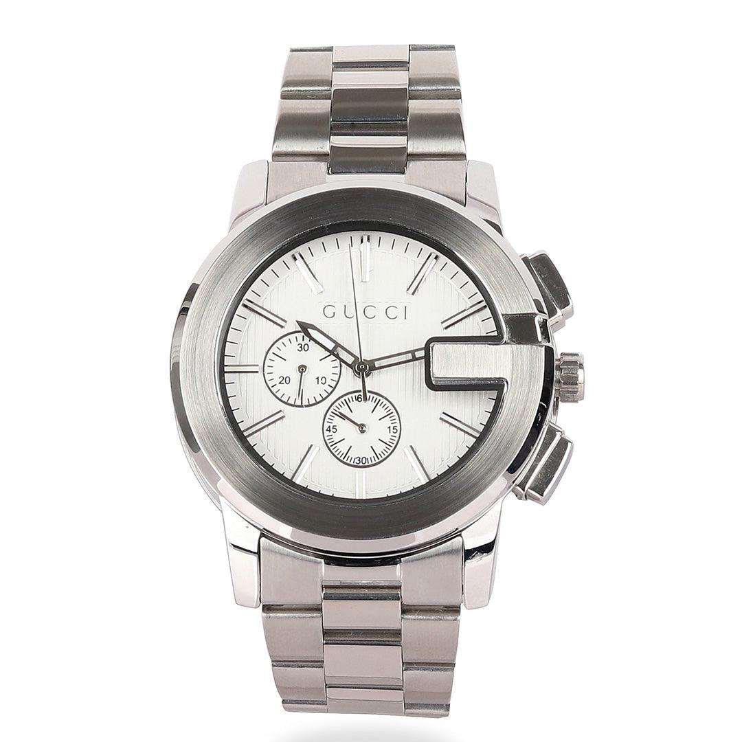 Classic Chronograph Silver Steel Watch - Obeezi.com