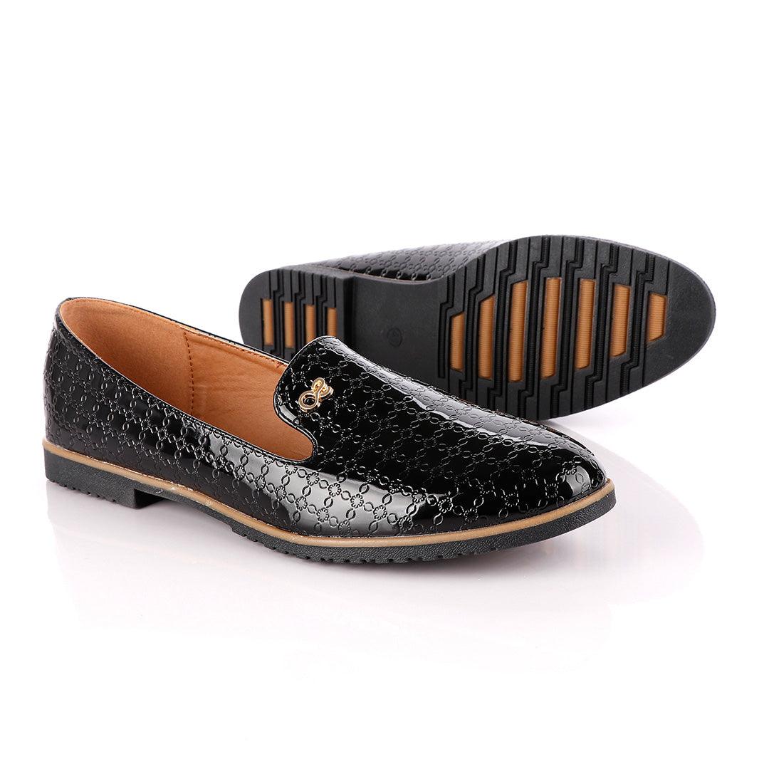 Classic Geerte Design Wetlips Cover Black Flat Shoe - Obeezi.com