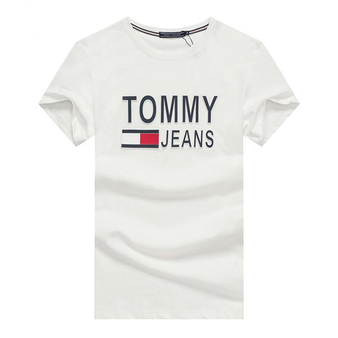 Classic Tom Round Neck T-Shirt - White - Obeezi.com