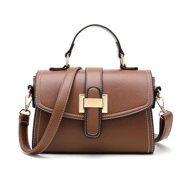 Classical Design Lady Tote Sling Bag Brown - Obeezi.com