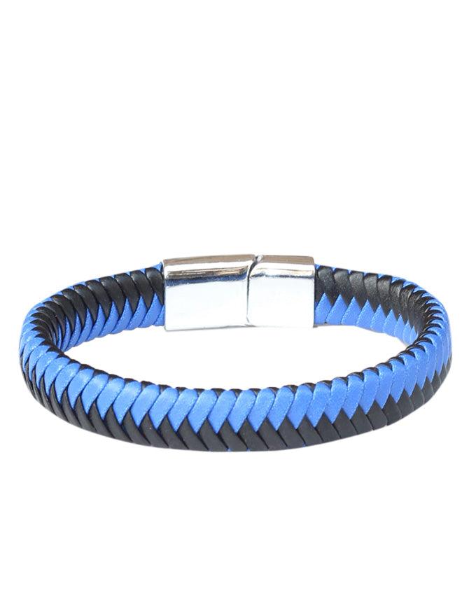 Cobra Woven Bracelet Blue and Black - Obeezi.com