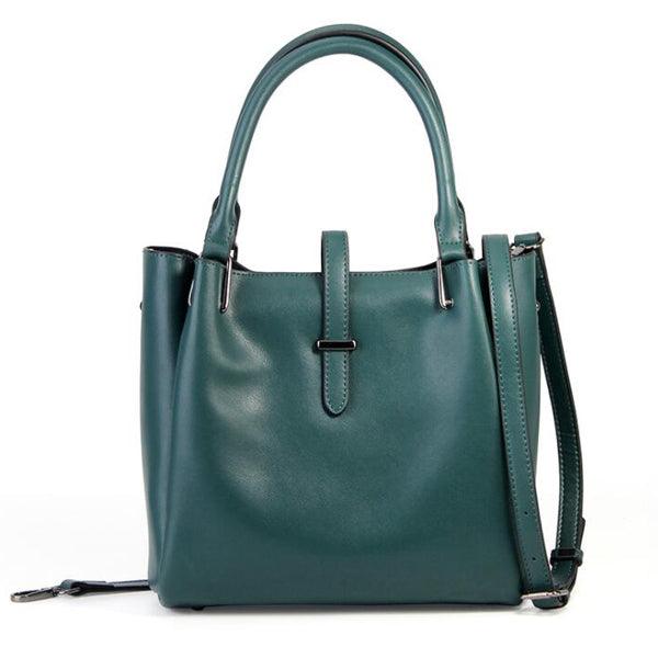 Collic Green Leather Tote Women's Handbag - Obeezi.com