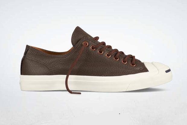 Converse Chocolate Jack Purcell Ox Velcro Low Top Leather Sneakers - Obeezi.com