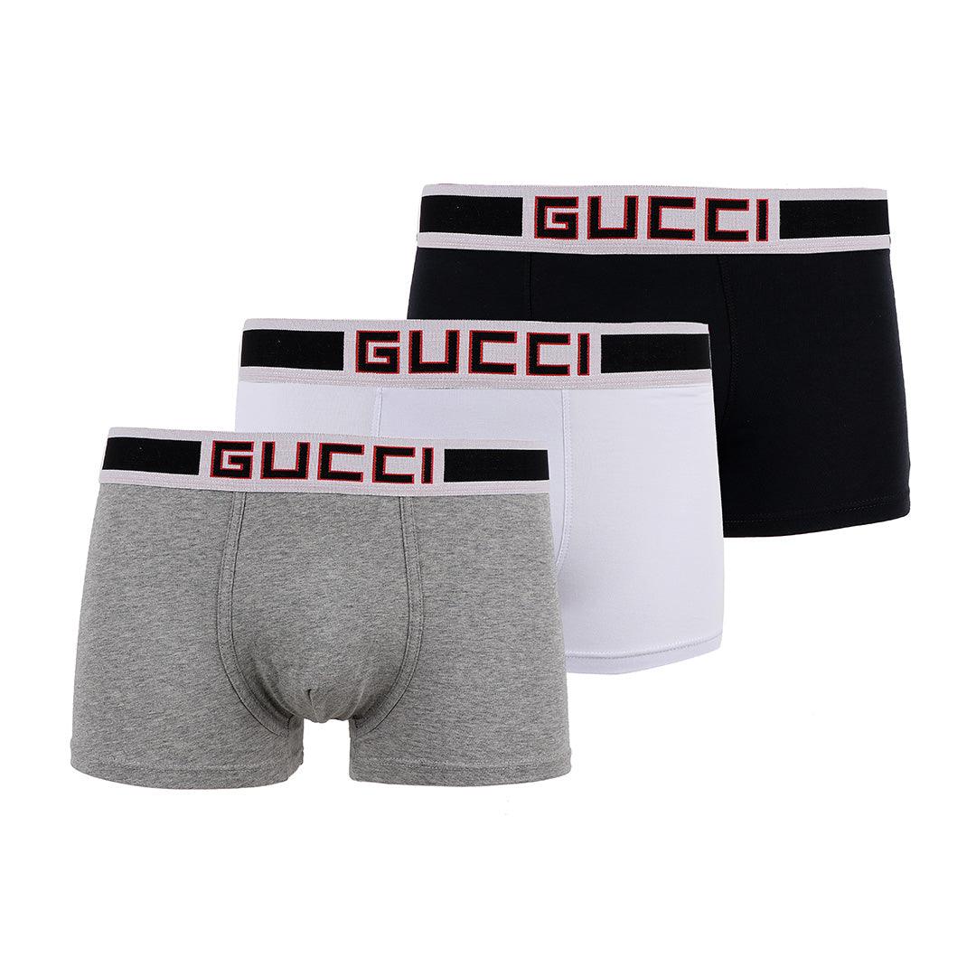 Crested 3 IN 1 Pack Black White and Grey Boxers - Obeezi.com