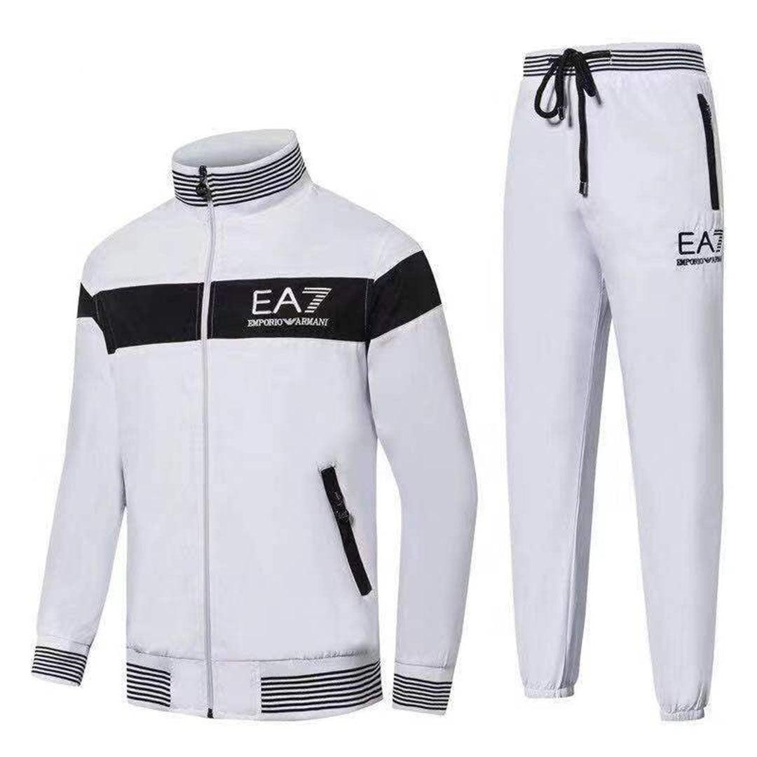 Crested Design White and Black Tracksuits - Obeezi.com