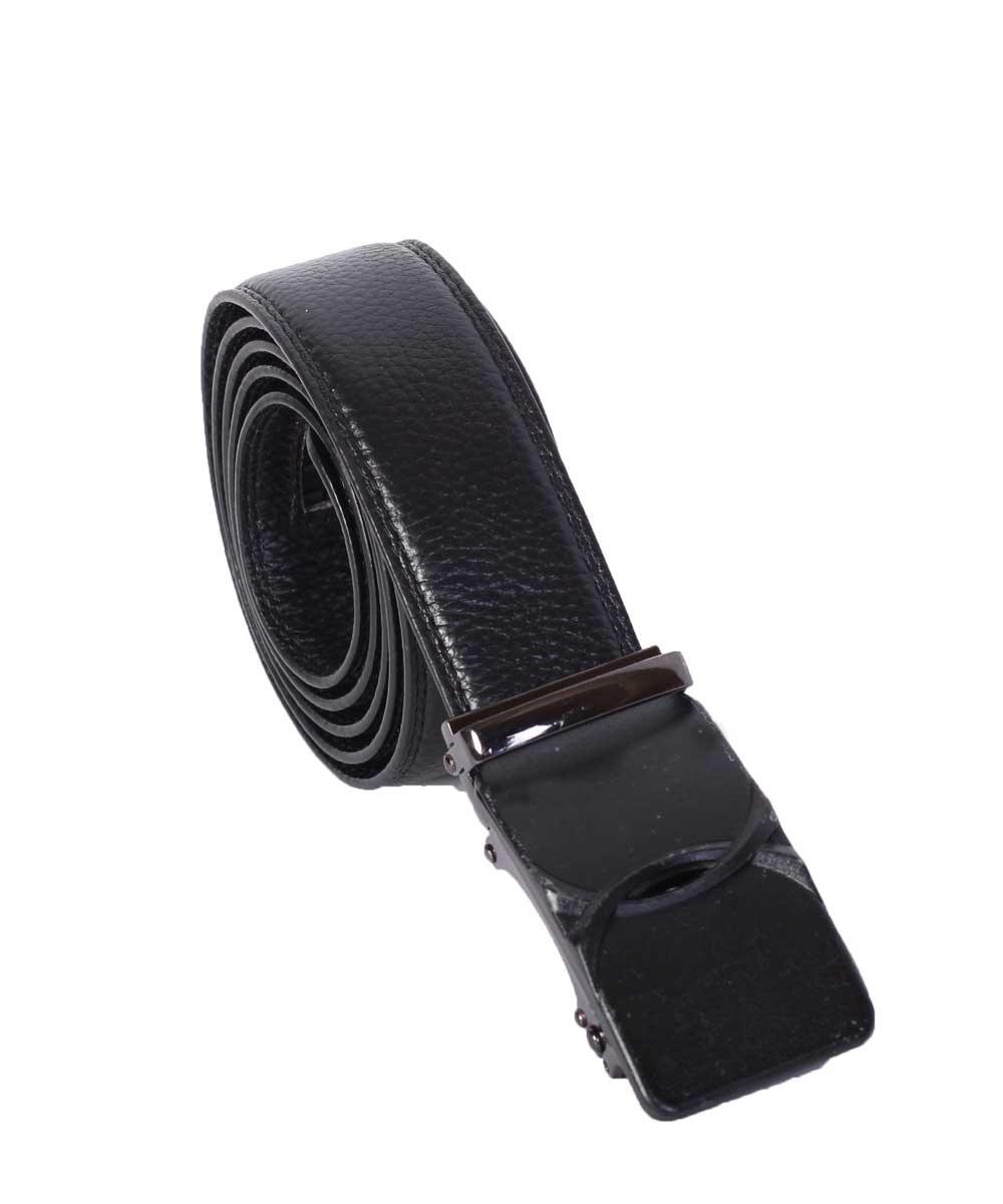 Designer Automatic Leather Cowboy Black Head Belt - Obeezi.com