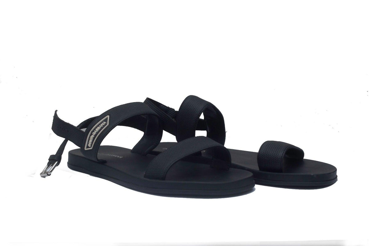 DG Class Men's Black Leather Sandals - Obeezi.com