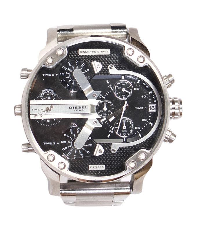 Diesel DZ7313 Silver Chronograph Date Dial Men's Watch - Obeezi.com