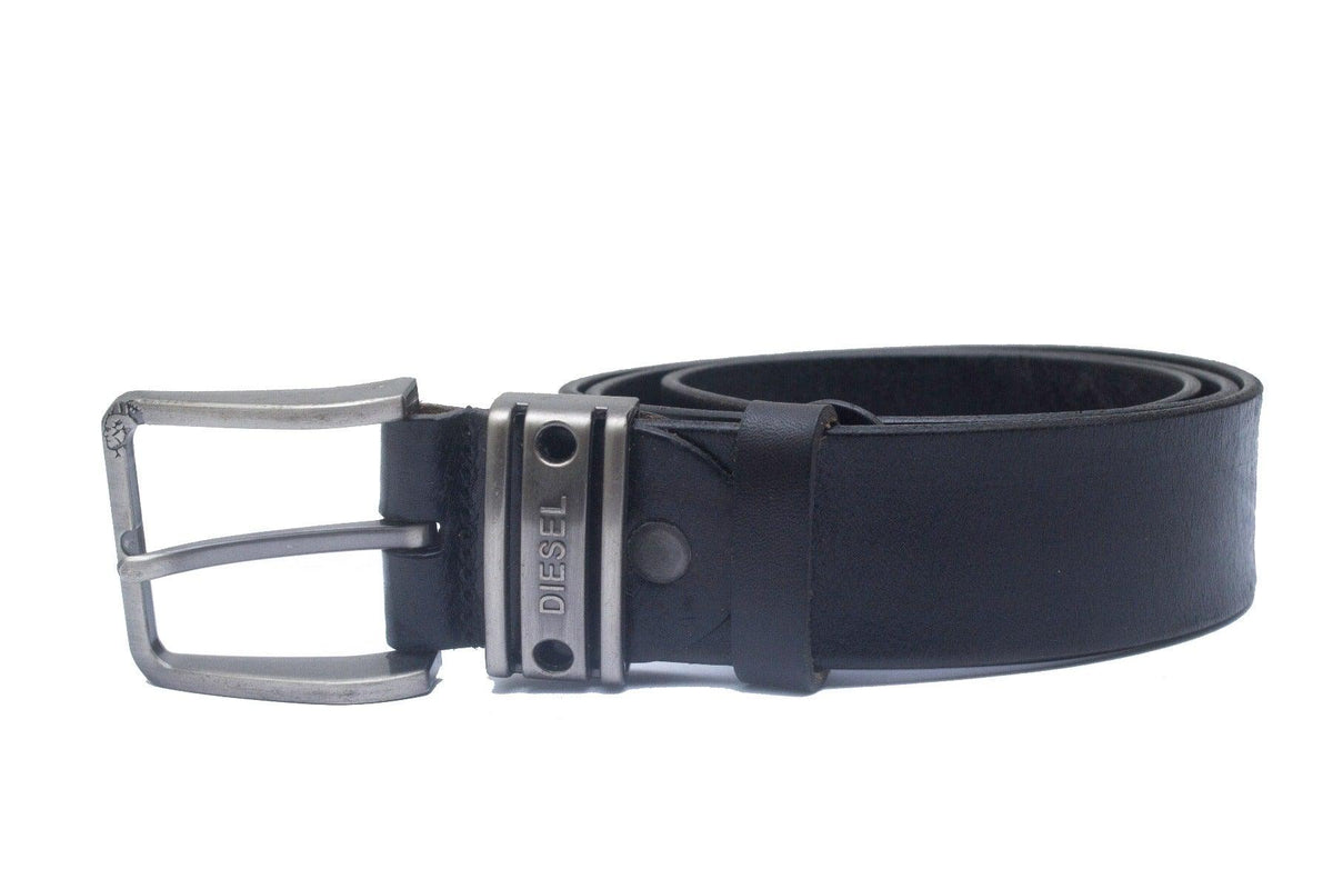 Diesel Men's Classic Black Leather Belt - Obeezi.com