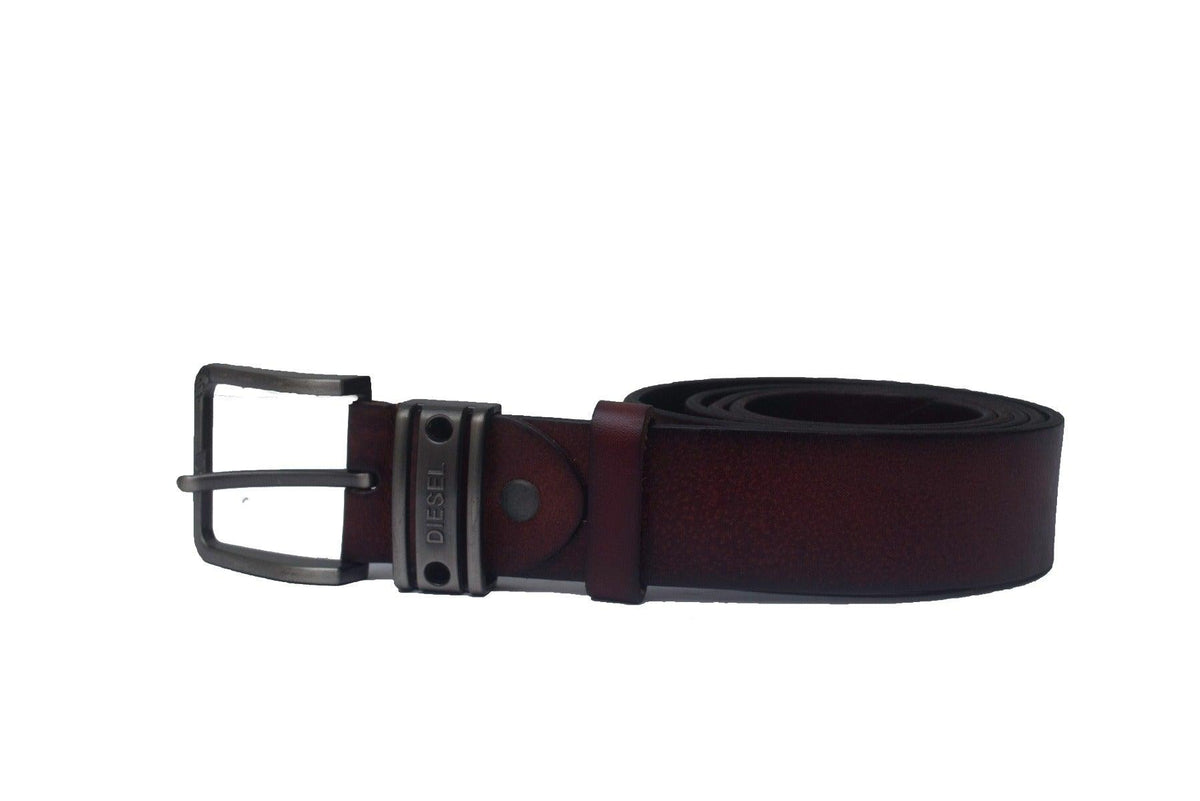Diesel Men's Classic Dark Brown Leather Belt - Obeezi.com