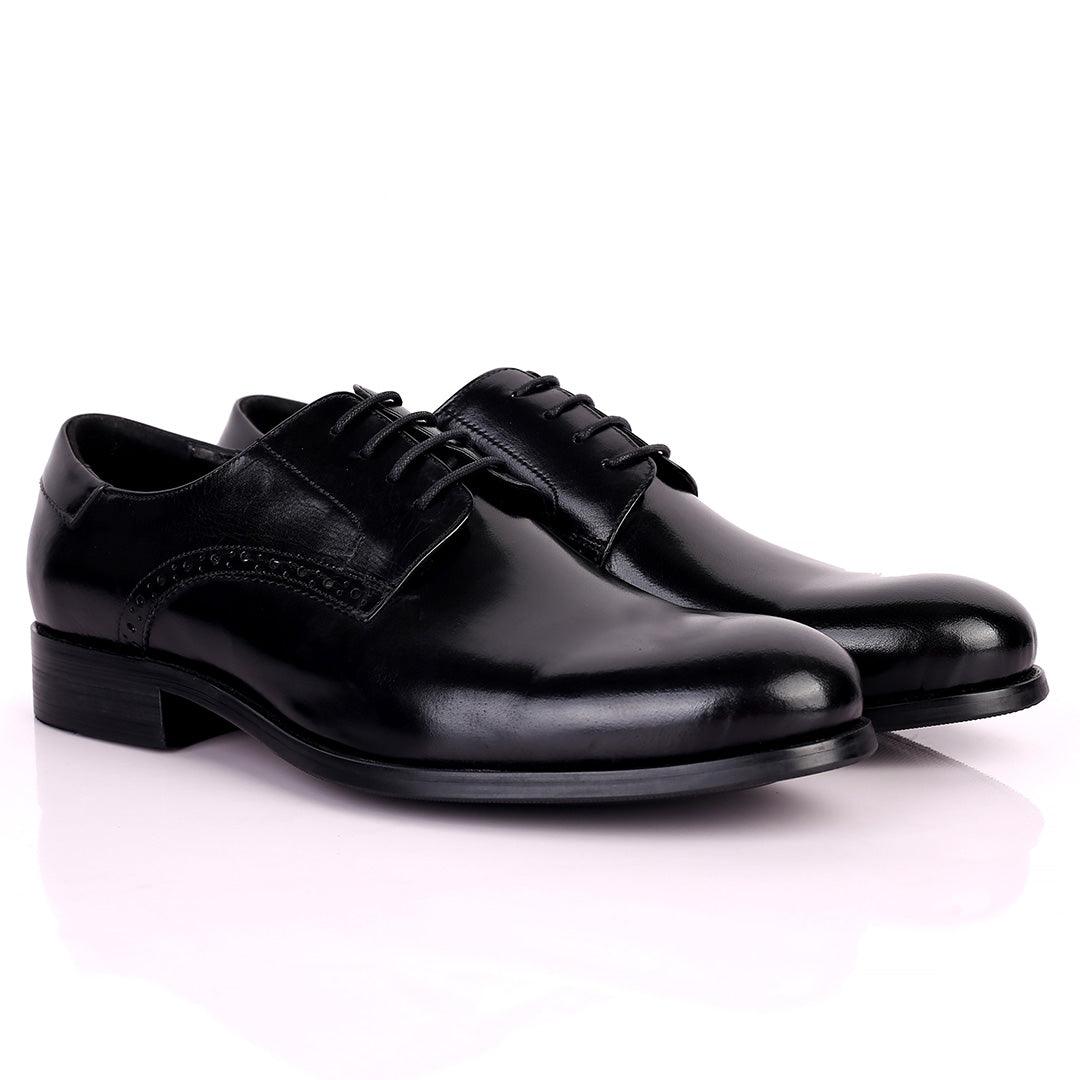Dino Veratti Lace up Formal Superlative Shoe - Black - Obeezi.com