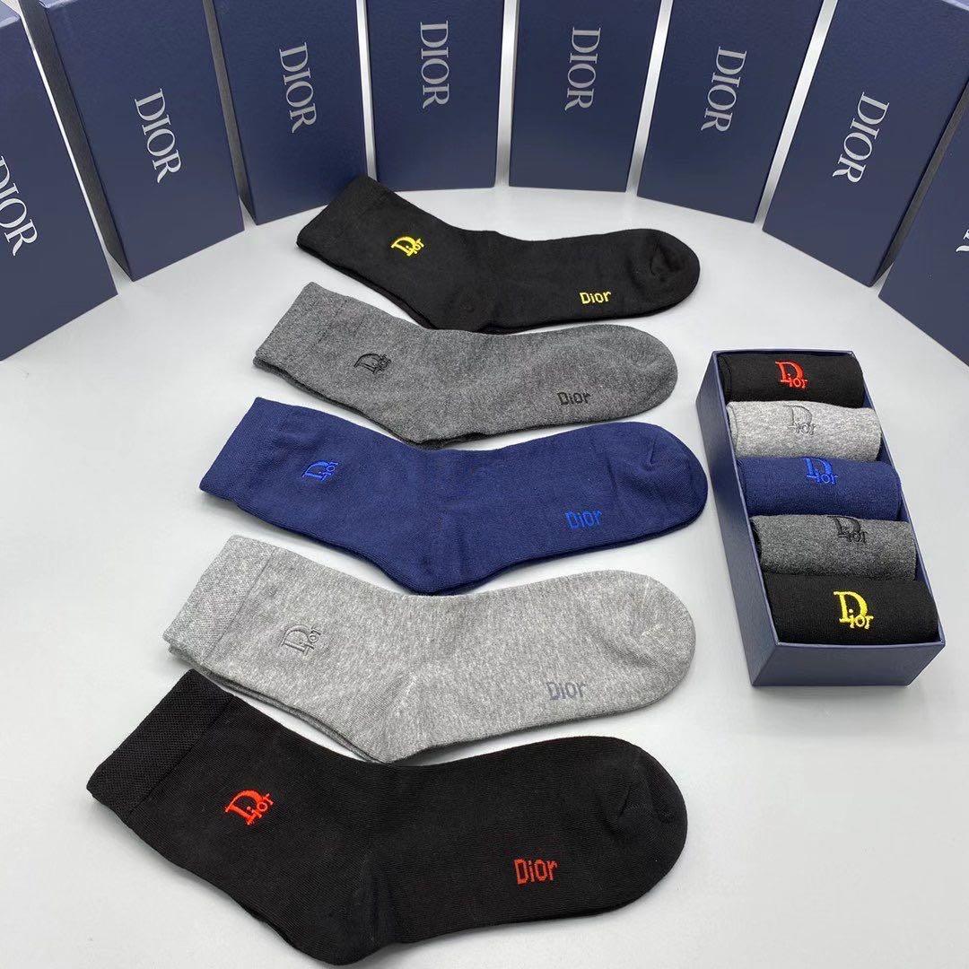 Dior Stretch Cotton Knit Socks - Obeezi.com