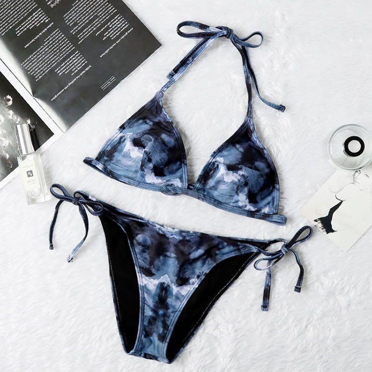 Dior Tie Dye String Bikini- Blue - Obeezi.com