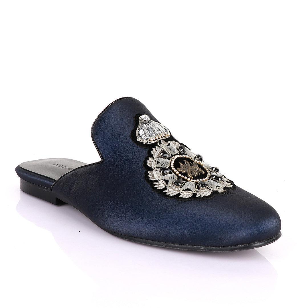 Dolce and Gabbana Spider Design Blue Animal Skin Mole Shoe - Obeezi.com