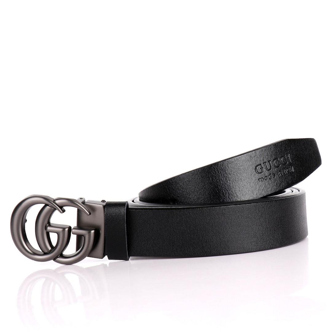 Double G Men's Black Genuine Leather Belt - Obeezi.com