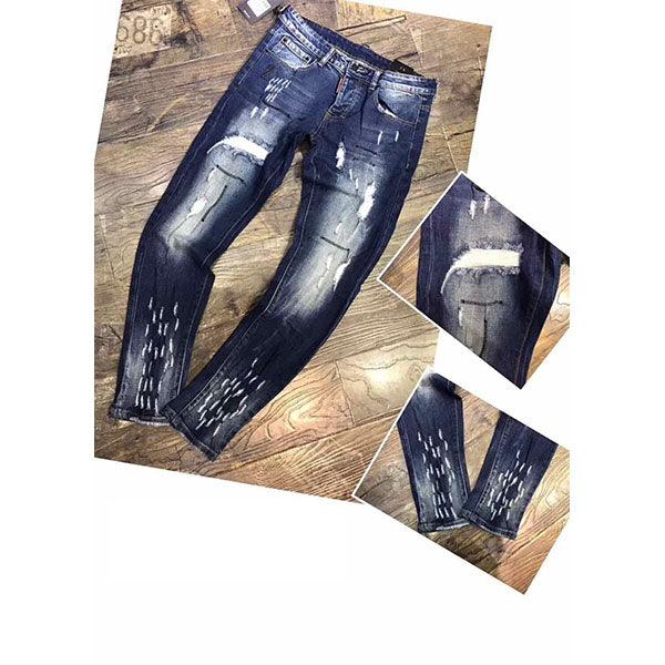 Dsquared2 Ribbed Caten Blue Jeans - Obeezi.com