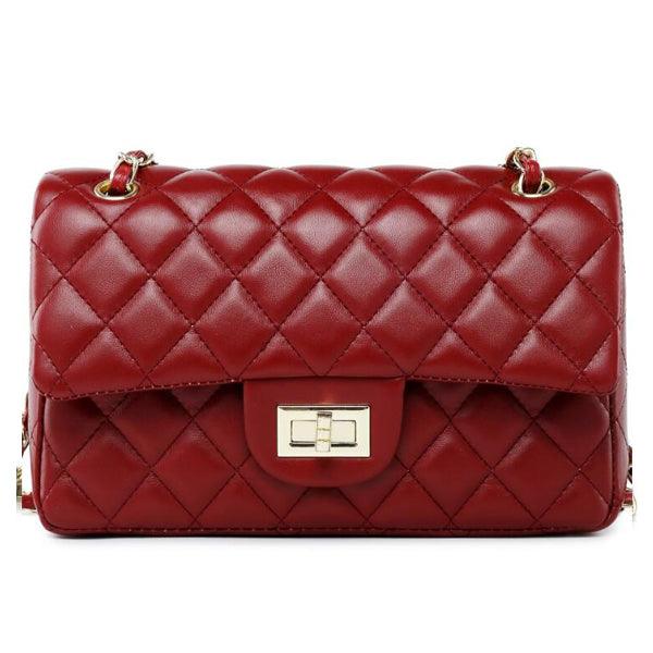 European ClassiC Design Women Tote Style Handbag-Red Wine - Obeezi.com