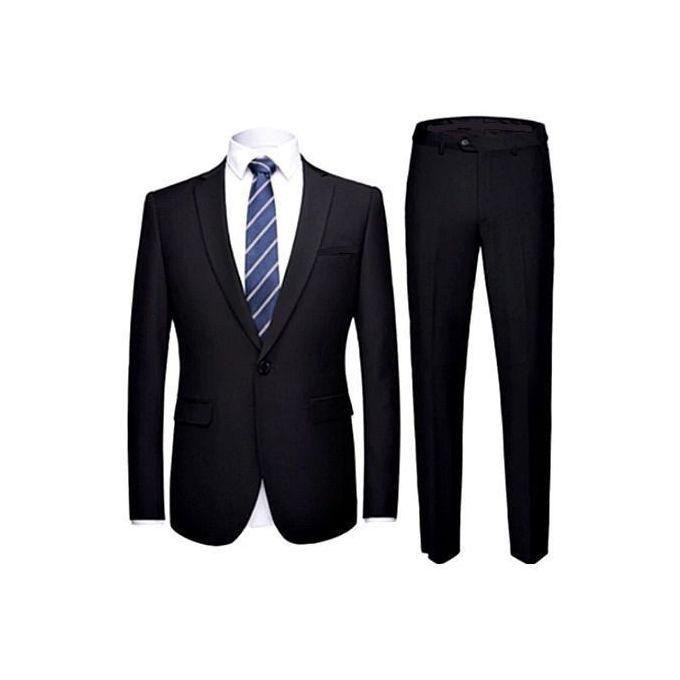 Exclusive Casila Men's Classic Black Suit - Obeezi.com