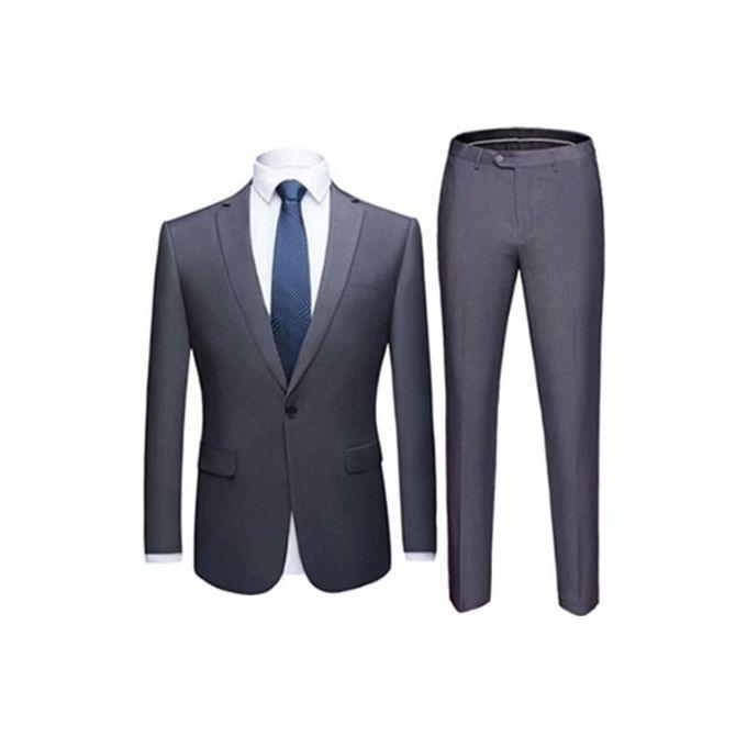Exclusive Casila Men's Classic Grey Suit - Obeezi.com