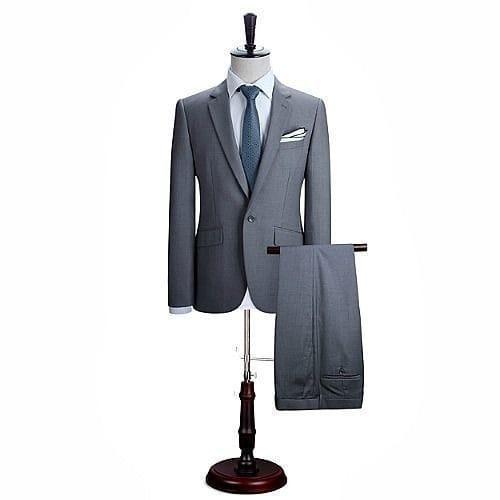 Exclusive Mosaique Men's Classic Grey Suit - Obeezi.com