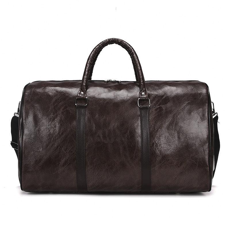 Exquisite Multi-Dimensional Leather Travel Bag- Chocolate - Obeezi.com
