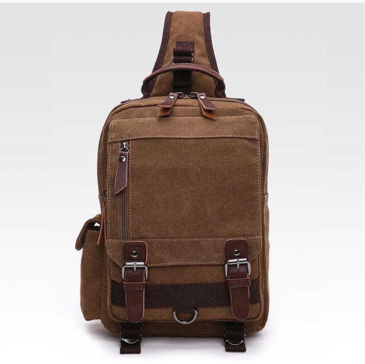 Exquisite Outdoor Canvas Crossbody Bag Travel Shoulder Bag- Grey - Obeezi.com