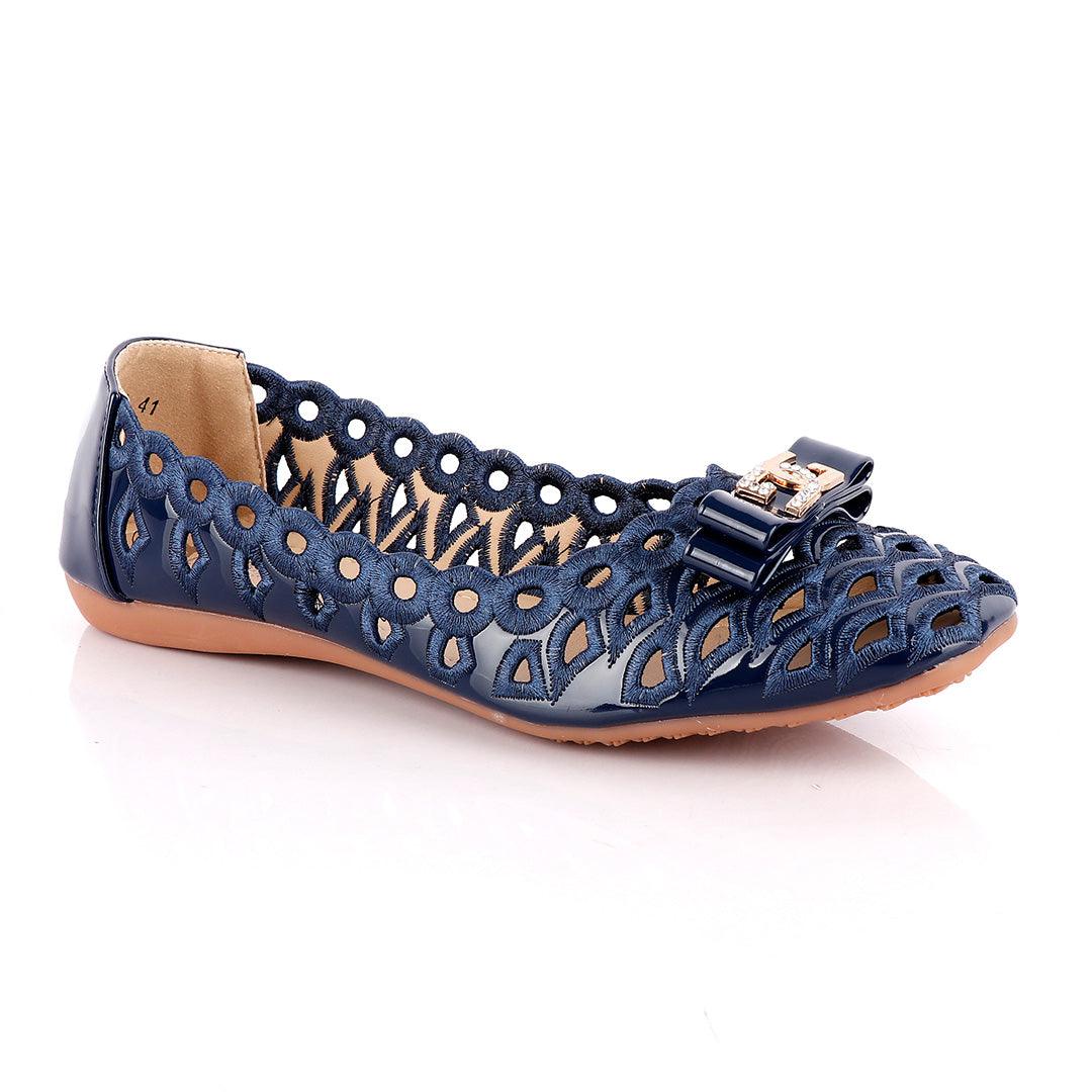 Fashionable Classic Basket Women's Blue Flat Shoe - Obeezi.com