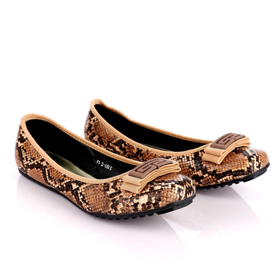 Fashionable Classic Brown Women's Flat Shoe - Obeezi.com