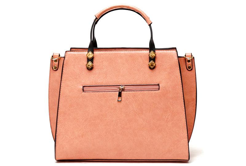 Fashionable Women Designer Leather Pink Bag - Obeezi.com