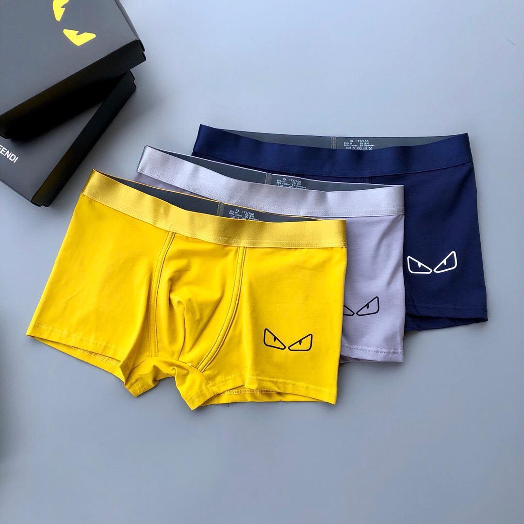 Fend 3 In 1 Comfortable Body-Suited Yellow, Ash And Blue Men's Boxers - Obeezi.com