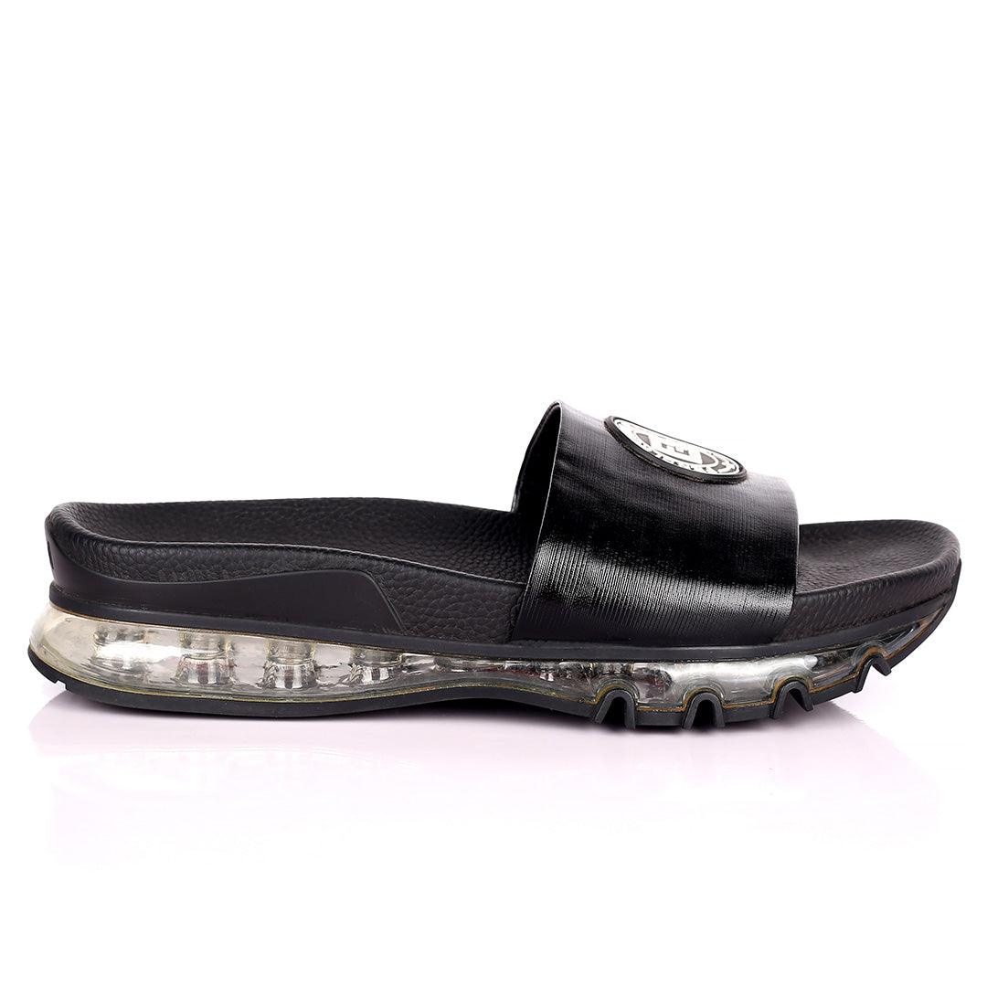 Fend Elegant Sneakers Sole Designed Black Slippers - Obeezi.com