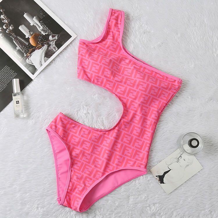 Fendi Roma Halter Side Sexy Bikini-Pink - Obeezi.com