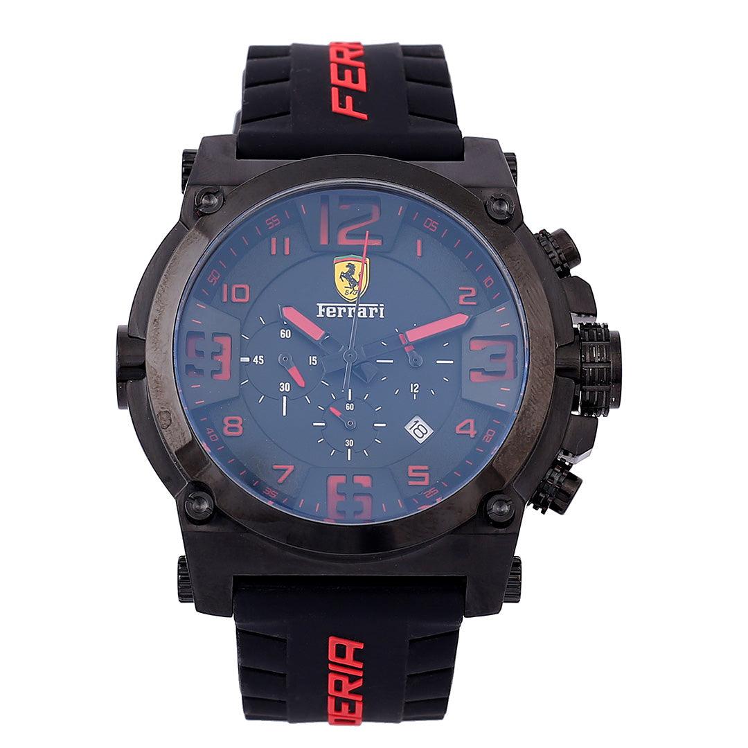 Ferr Chronograph Men's Rubber Strapped Analogue Watch - Obeezi.com
