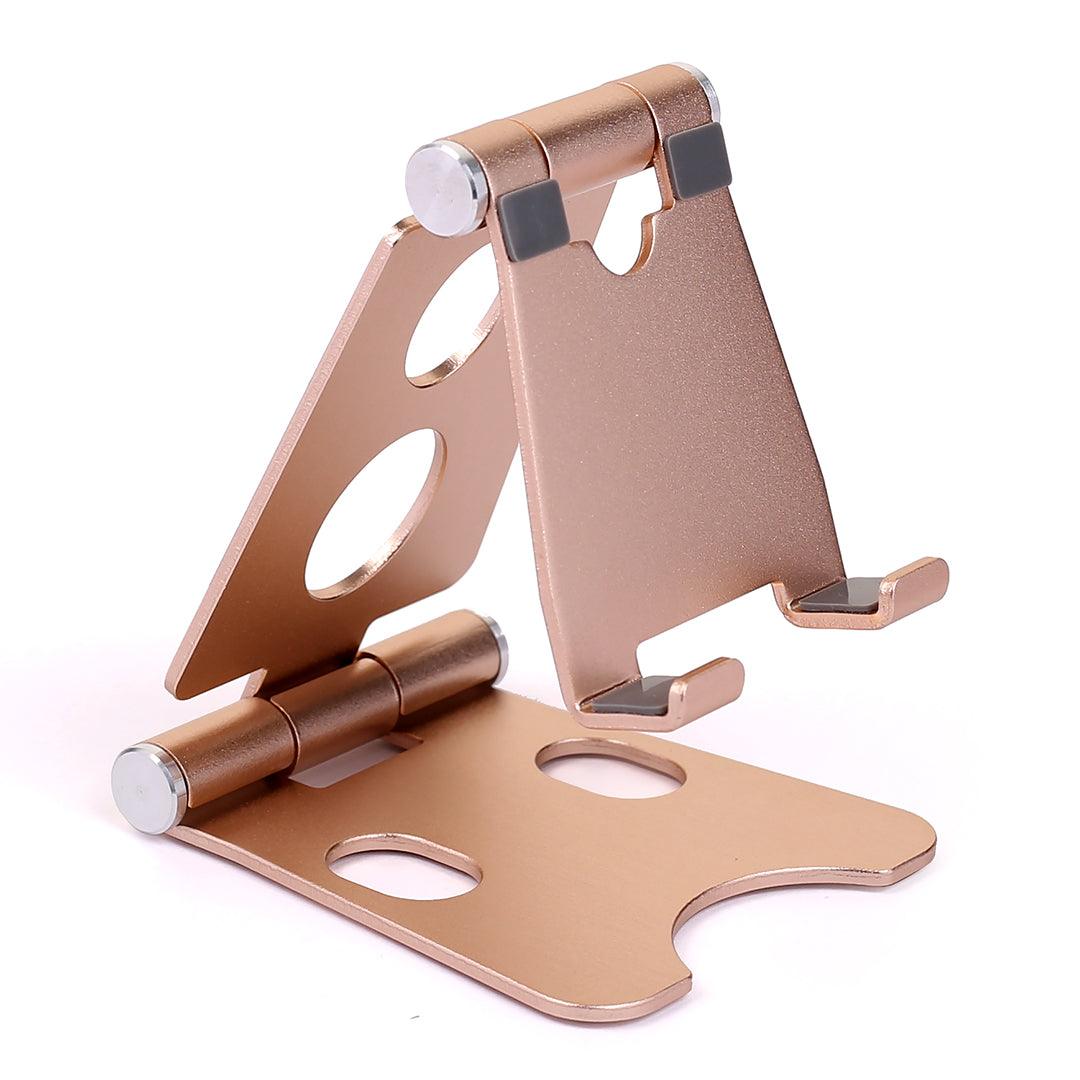 Foldable Desktop Phone Stand Holder- Gold - Obeezi.com