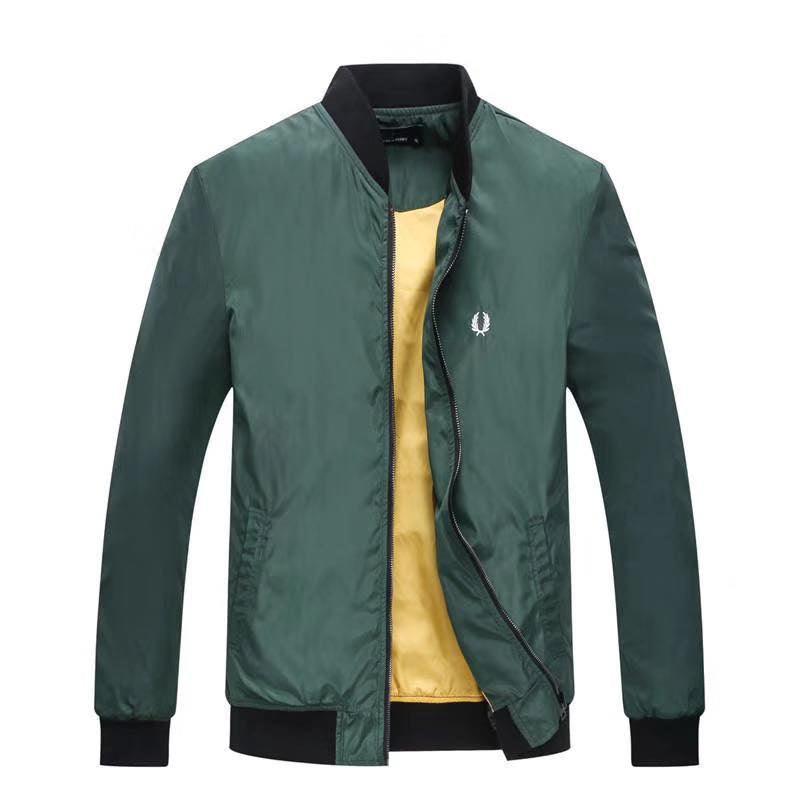 Fred Perry Brentham Navy Bomber Jacket- Green - Obeezi.com
