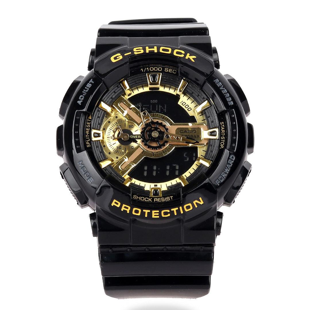 G shock black gold Analog digital Watch - Obeezi.com