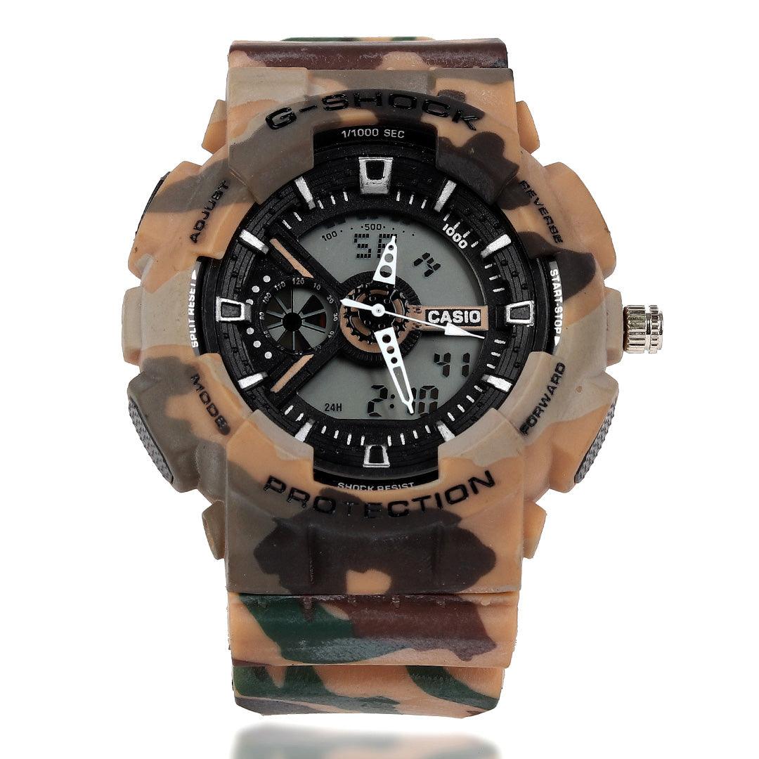 G Shock Green Military Design Model Wristwatch - Obeezi.com